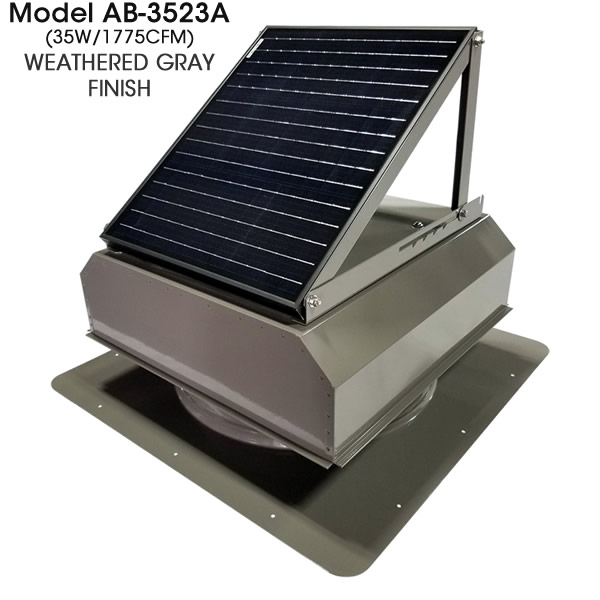 AB-3523A-GRY solar attic fan.