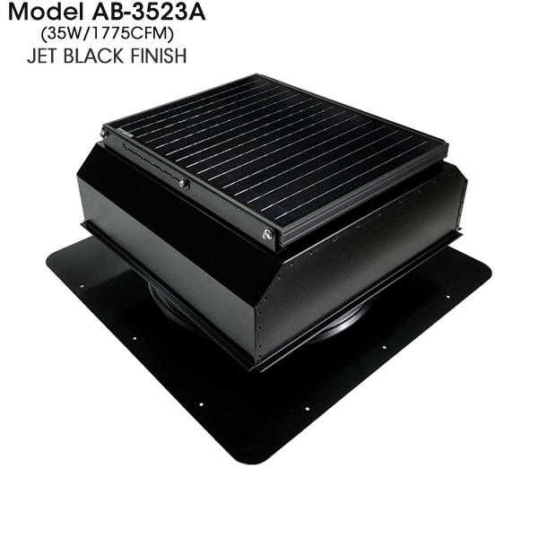 AB-3523A-BLK solar attic fan.