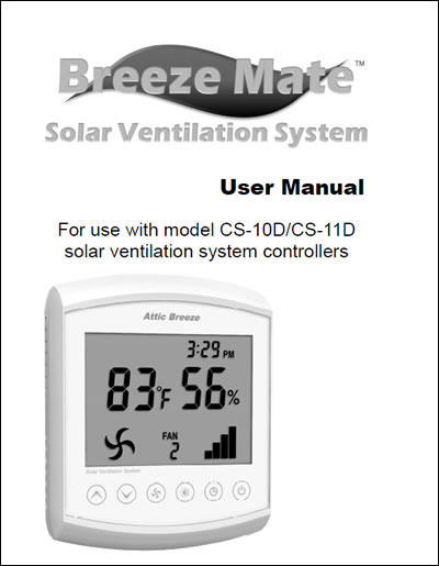 Breeze Mate CS-10D/CS-11D installation guide